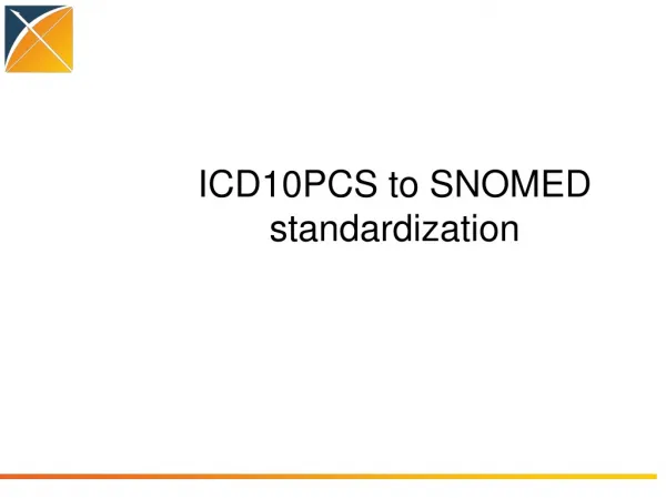 ICD10PCS to SNOMED standardization
