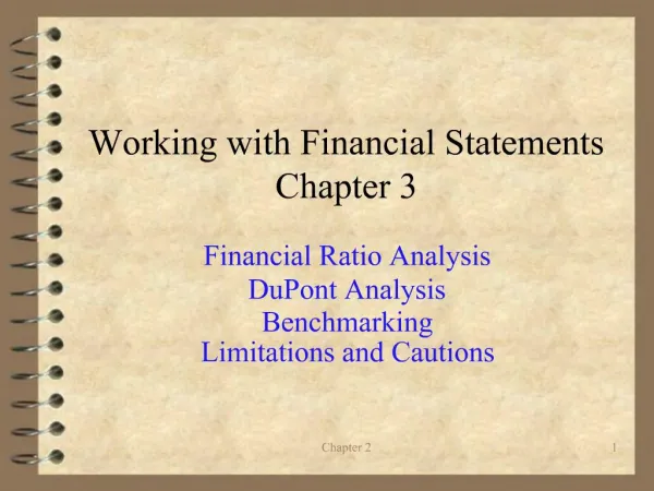 Working with Financial Statements Chapter 3