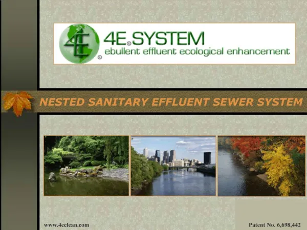 NESTED SANITARY EFFLUENT SEWER SYSTEM