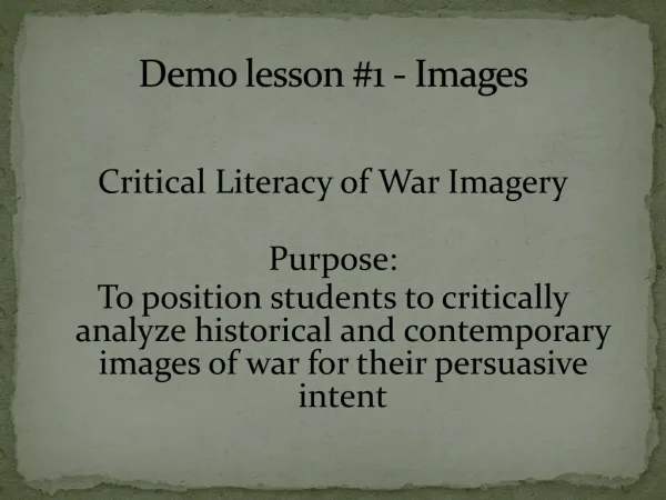 Demo lesson #1 - Images