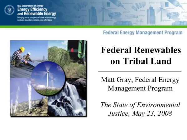 Federal Renewables on Tribal Land