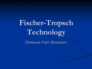 PPT - Introduction To Fischer Tropsch Synthesis PowerPoint Presentation ...