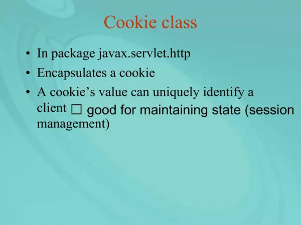 Cookie class