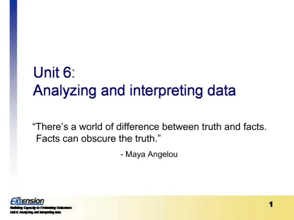 Unit 6: Analyzing and interpreting data