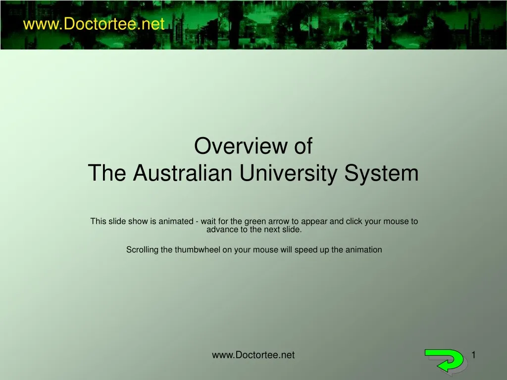 overview of the australian university system