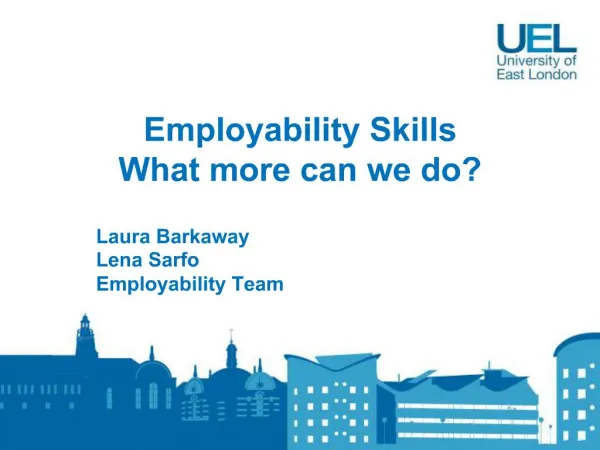 Employability Skills What more can we do