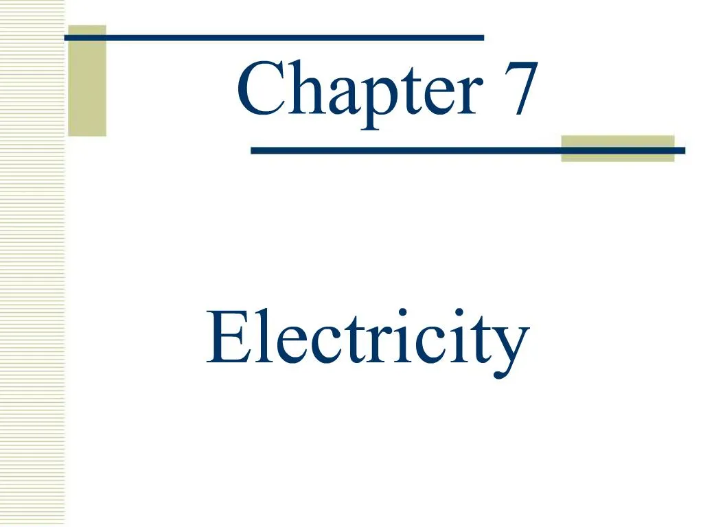 powerpoint presentation on electricity class 10