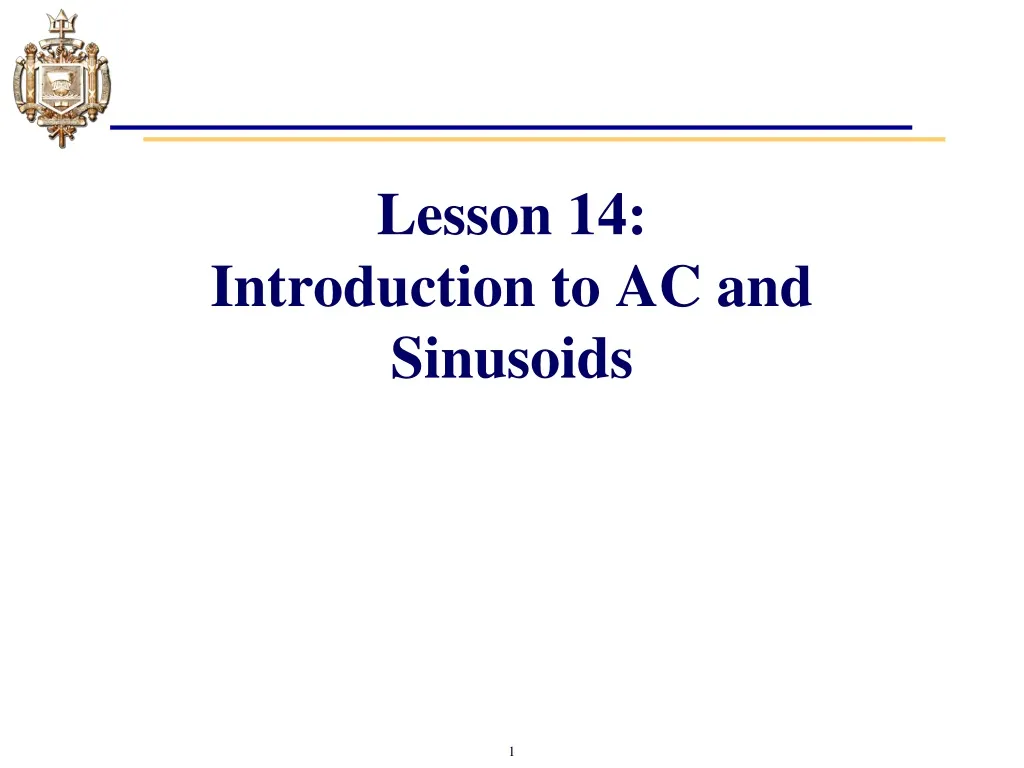 lesson 14 introduction to ac and sinusoids