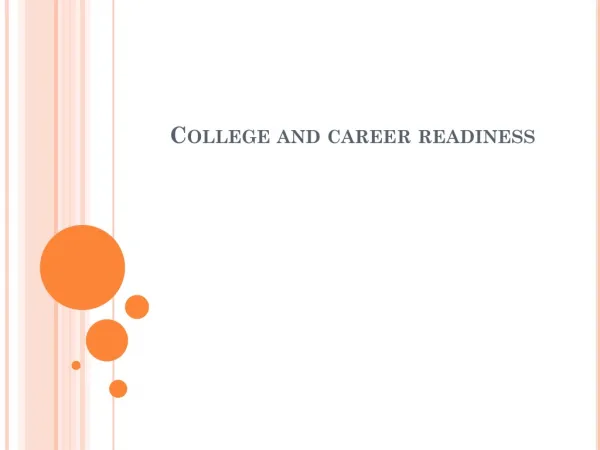 College and career readiness