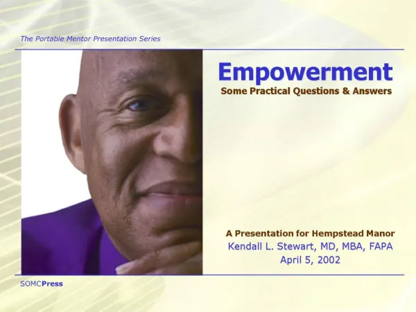 Empowerment Some Practical Questions Answers