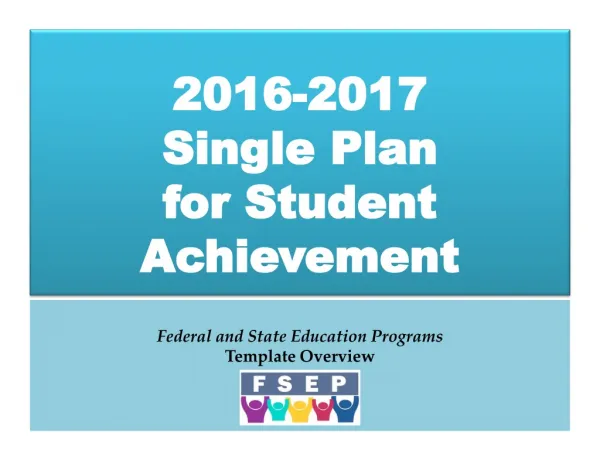 2016-2017 Single Plan for Student Achievement