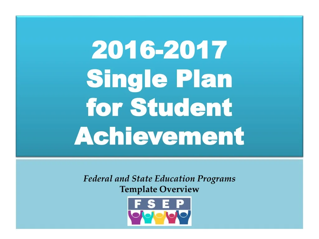 2016 2017 single plan for student achievement