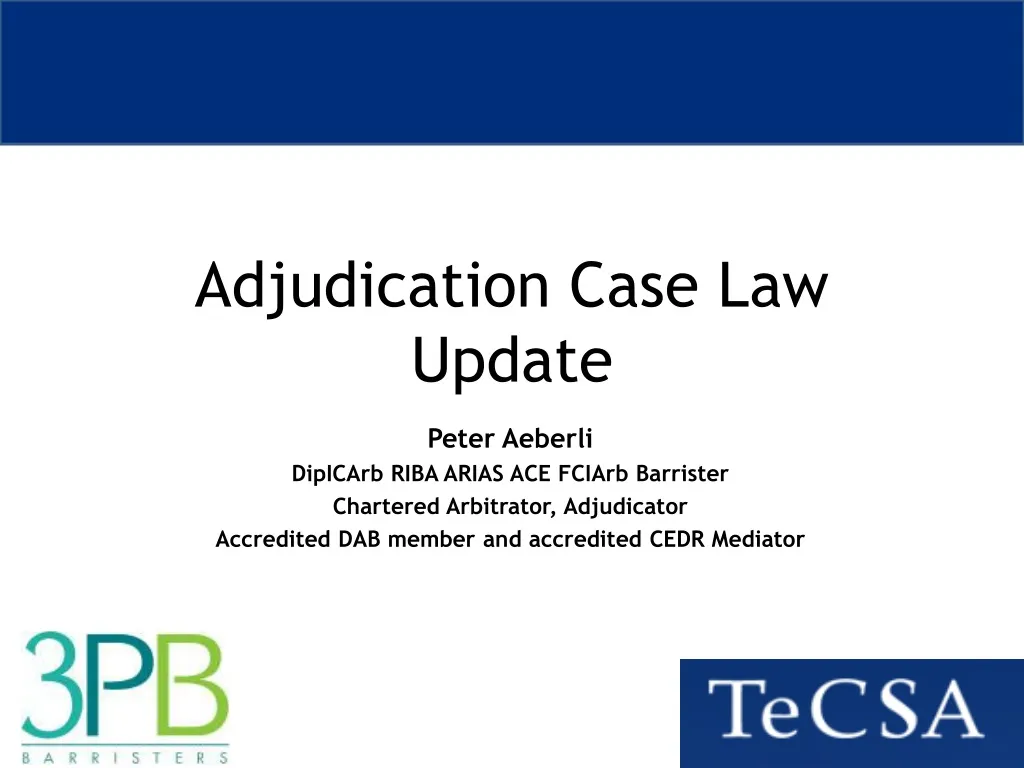 adjudication case law update