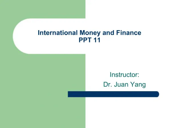 International Money and Finance PPT 11
