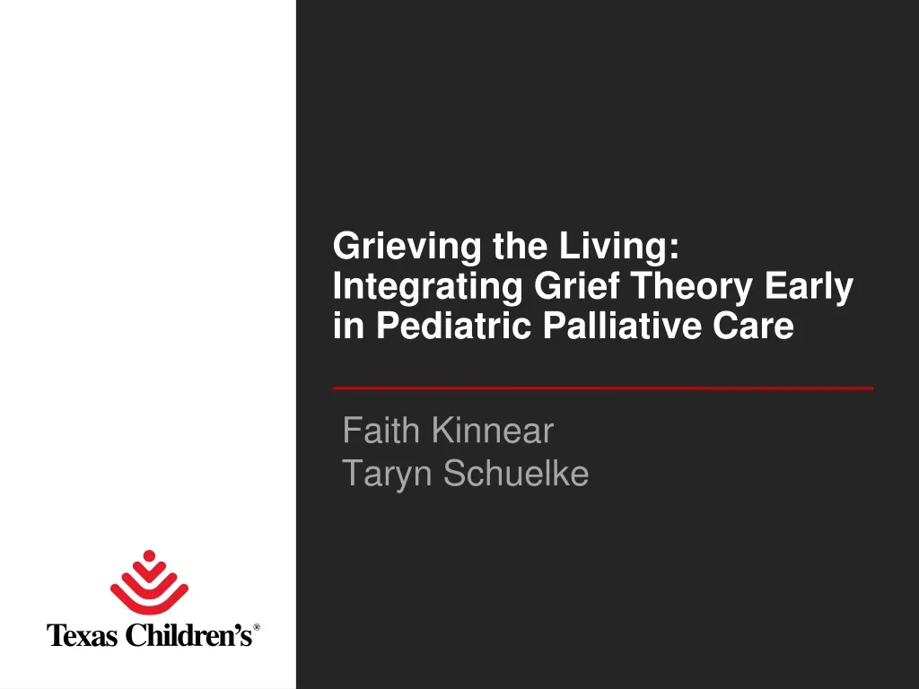 grieving the living integrating grief theory early in pediatric palliative care