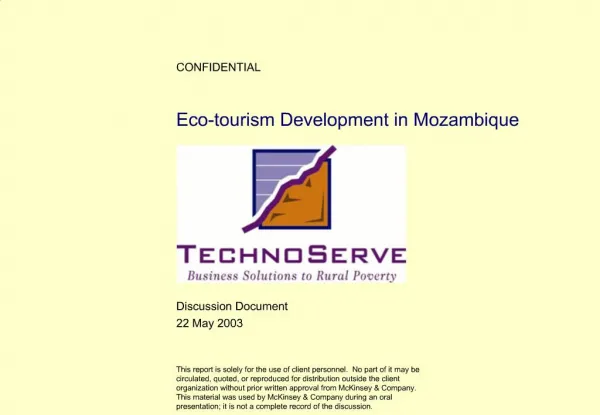Eco-tourism Development in Mozambique