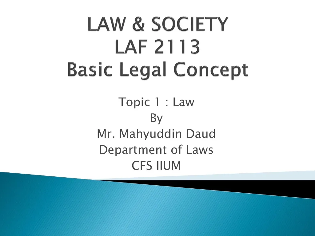 law society laf 2113 basic legal concept
