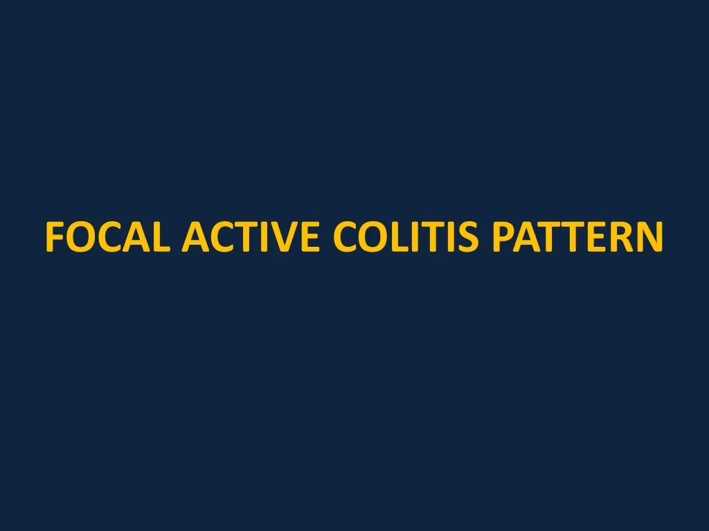 focal active colitis pattern