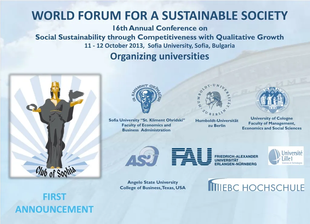 world forum for a sustainable society