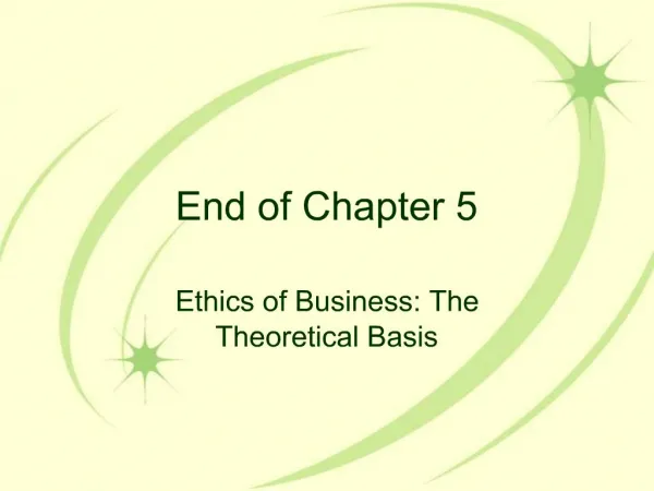 End of Chapter 5
