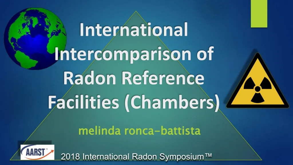 international intercomparison of radon reference facilities chambers