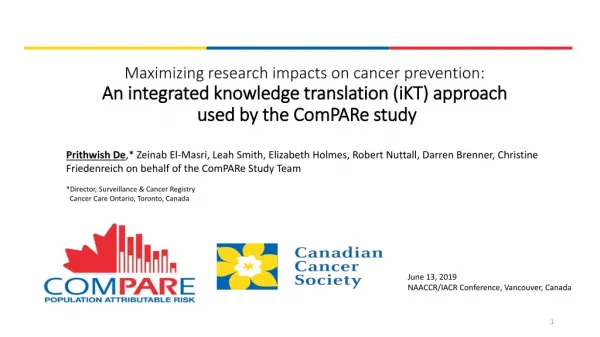 June 13, 2019 NAACCR/IACR Conference, Vancouver, Canada