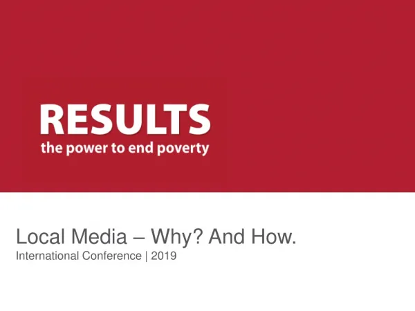 Local Media – Why? And How. International Conference | 2019