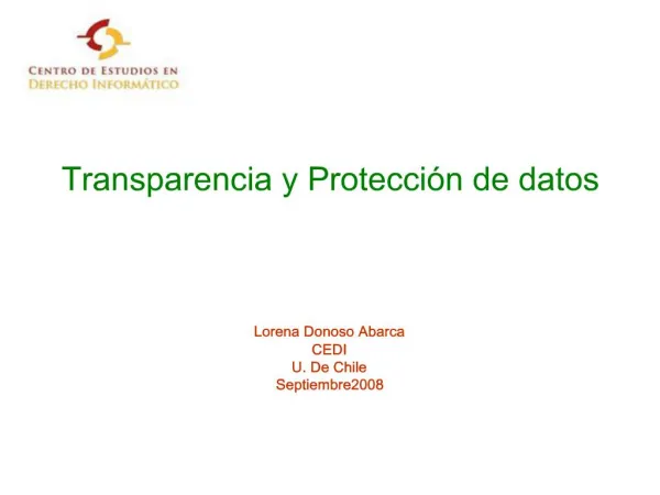 Transparencia y Protecci n de datos