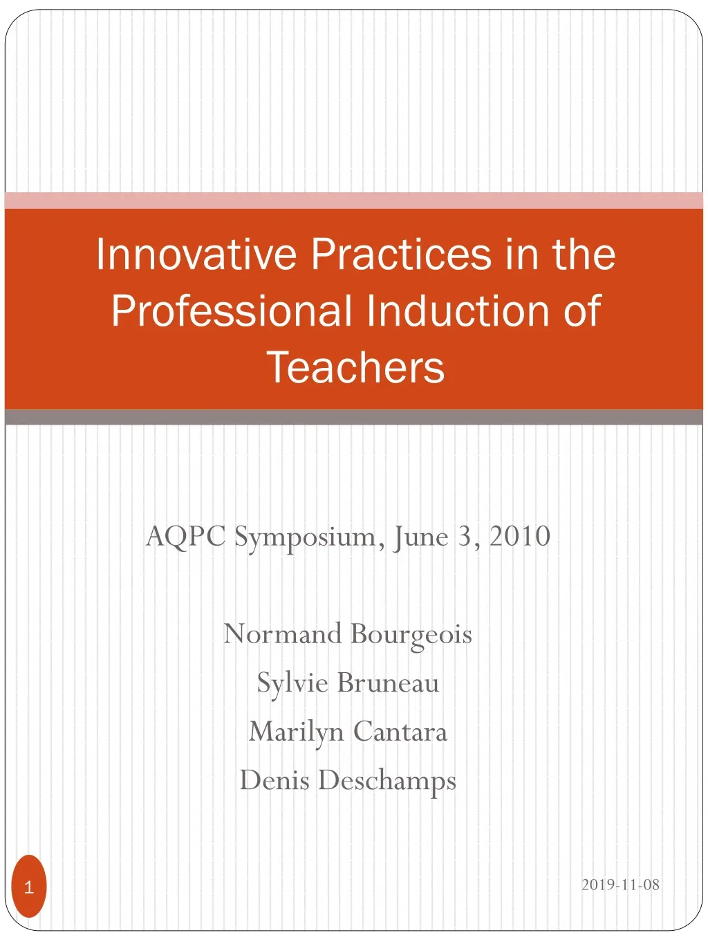 innovative practices in the professional induction of teachers