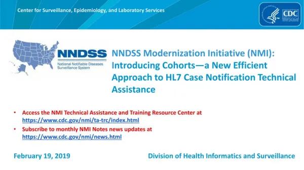 February 19, 2019			 Division of Health Informatics and Surveillance