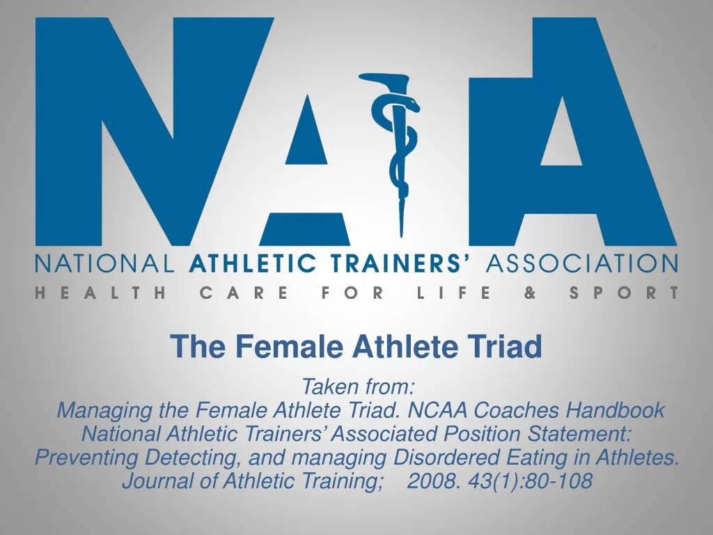 the female athlete triad taken from managing