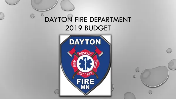 Dayton Fire department 2019 Budget