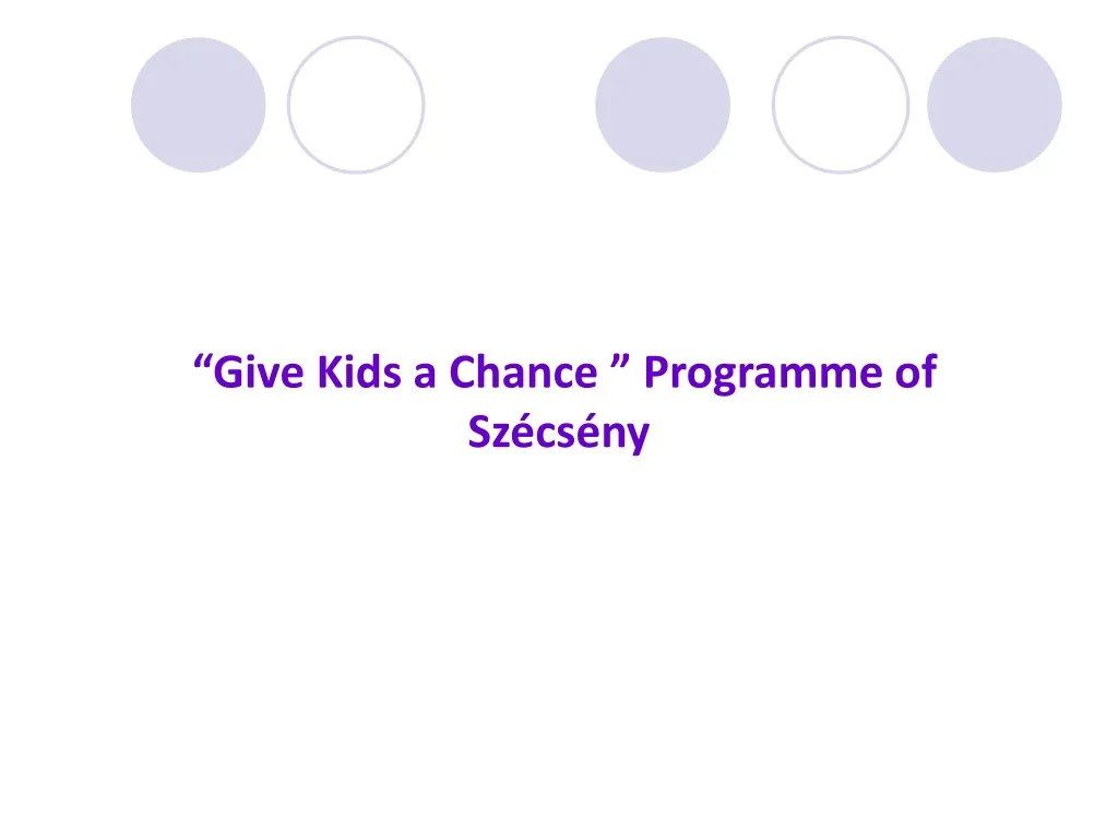 give kids a chance programme of sz cs ny