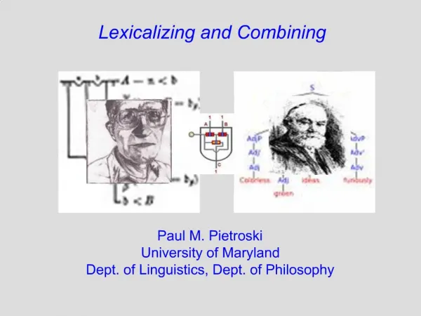 Lexicalizing and Combining