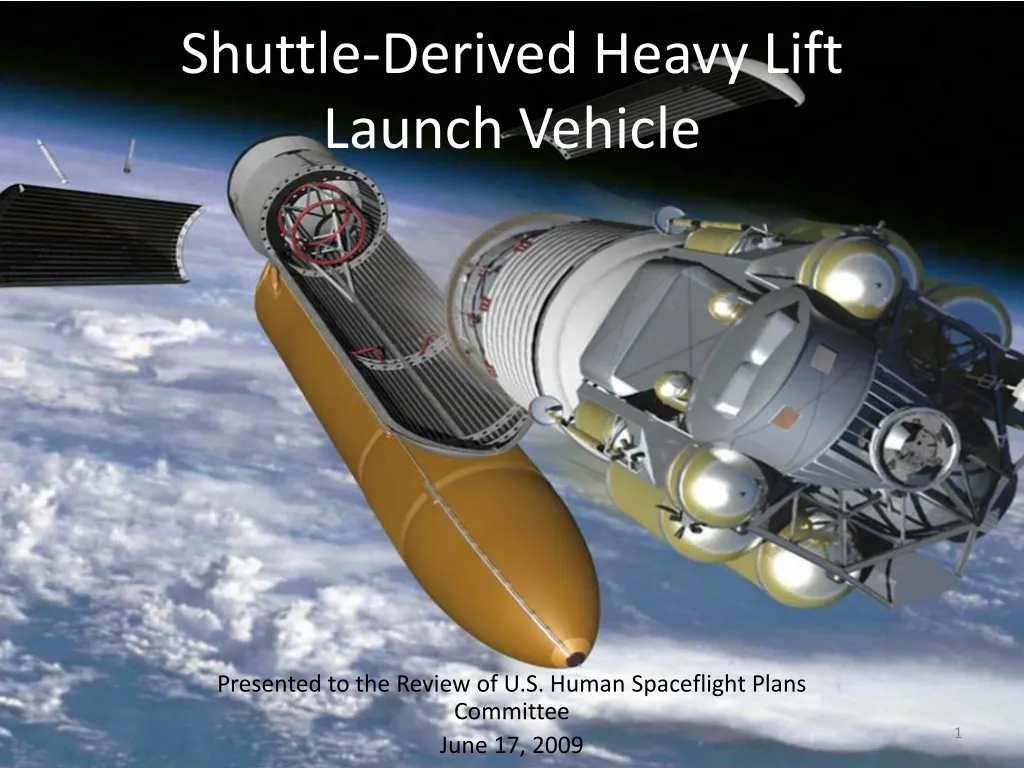 shuttle derived heavy lift launch vehicle