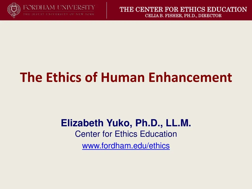 elizabeth yuko ph d ll m center for ethics education www fordham edu ethics