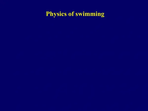 Physics of swimming