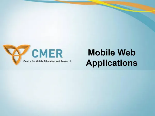 Mobile Web Applications