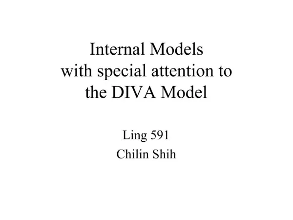 Internal Models with special attention to the DIVA Model