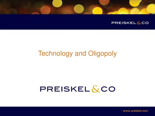 Technology and Oligopoly