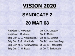 VISION 2020 - slide 1