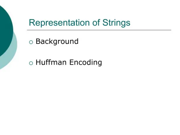 Representation of Strings