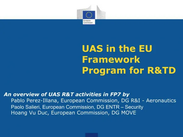UAS in the EU Framework Program for RTD
