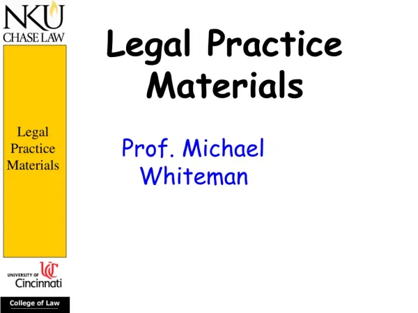 Legal Practice Materials
