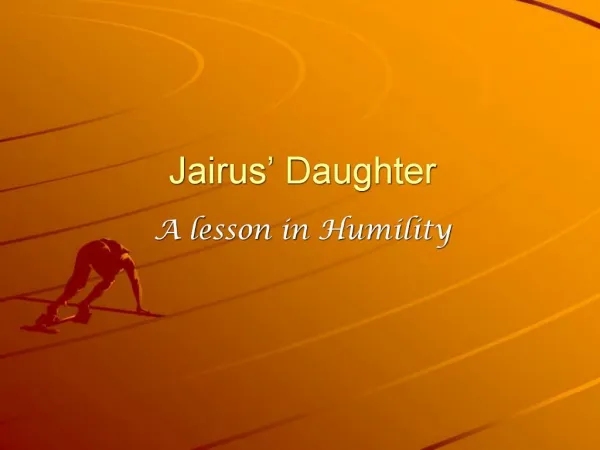 Jairus Daughter