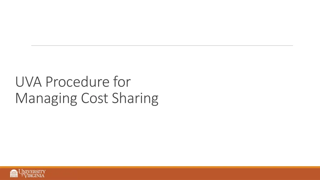 uva procedure for managing cost sharing
