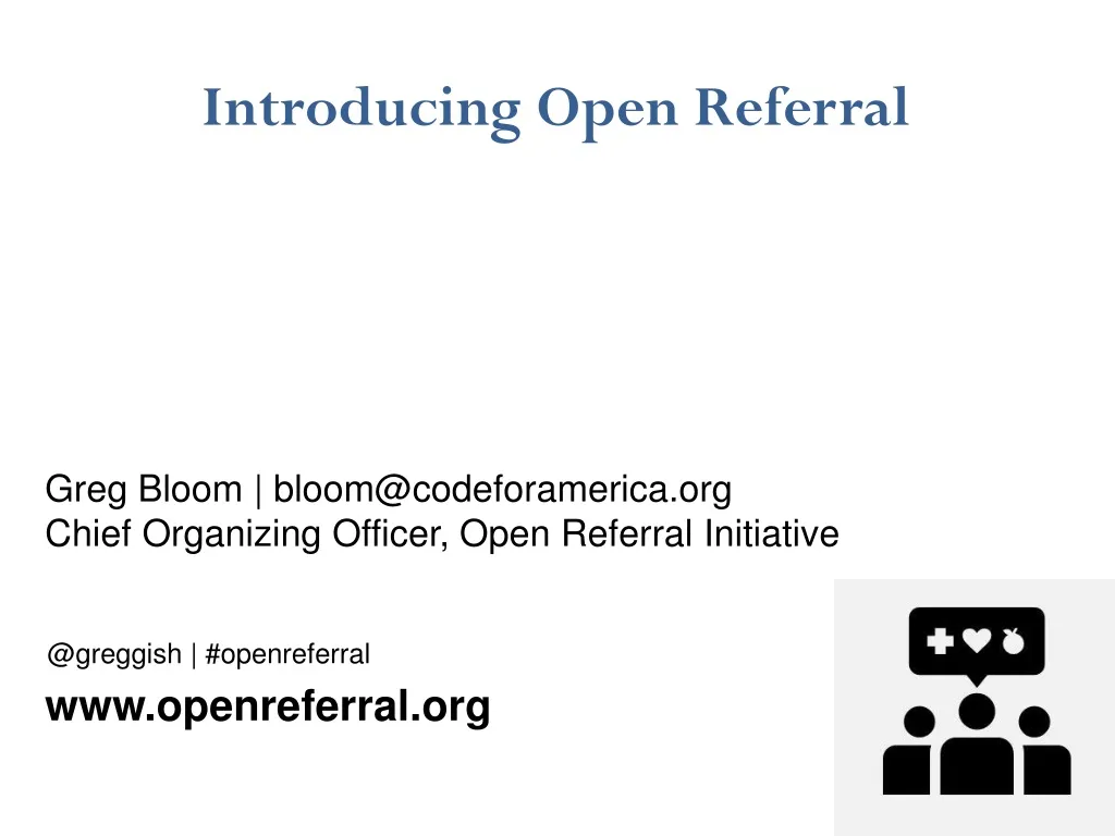 introducing open referral greg bloom
