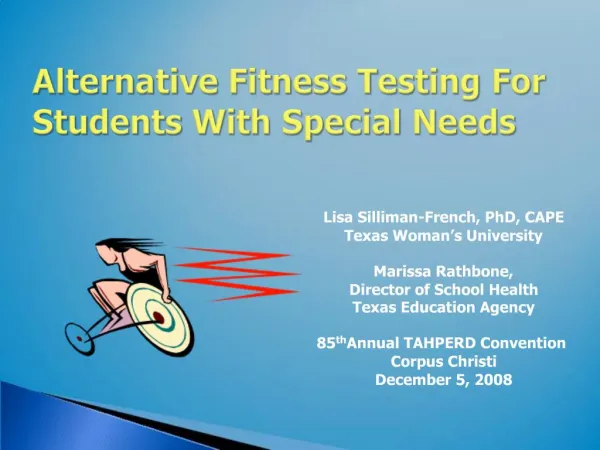Alternative Fitness Testing For Students With Special Needs