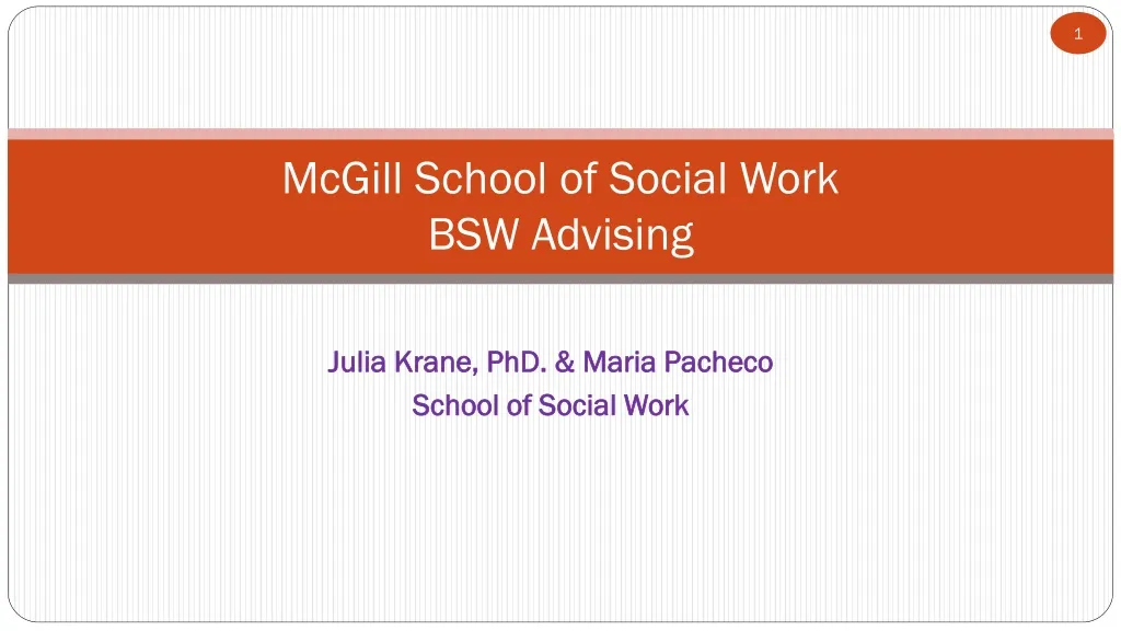 mcgill school of social work bsw advising