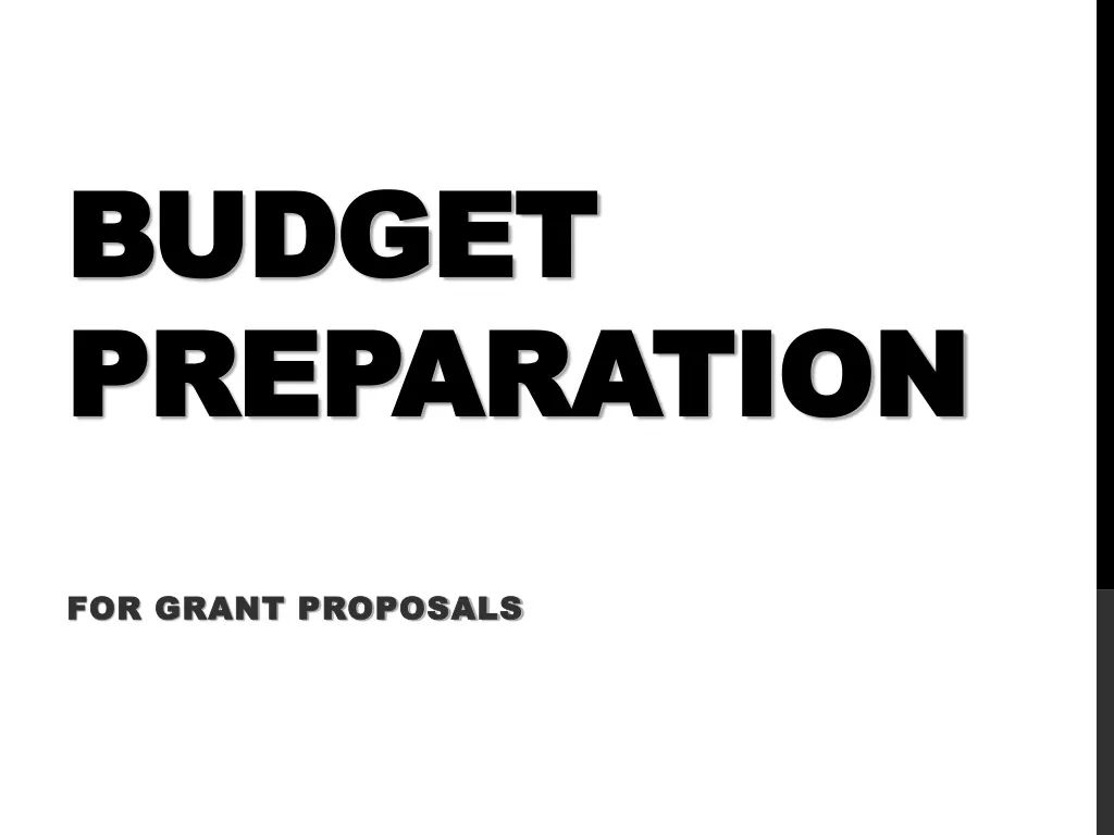 budget preparation
